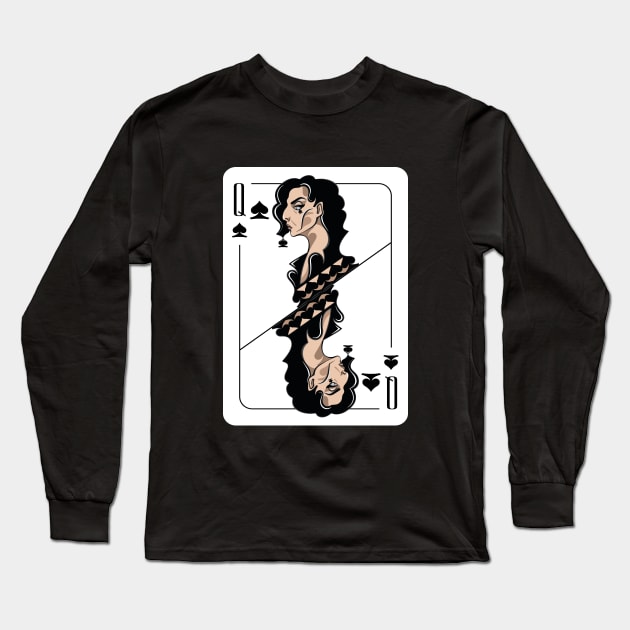 The Queen of spades Long Sleeve T-Shirt by KUZO